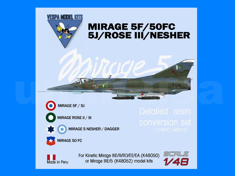 VMKC48012 Dassault Mirage 5/50/Nesher/Dagger/ROSE II–III Conversion Set 1/48